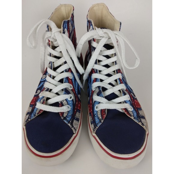 Inkkas High Top Shoes Sneakers Canvas W82 Chicago Womens Size 7 Mens Size 5 - Picture 2 of 8